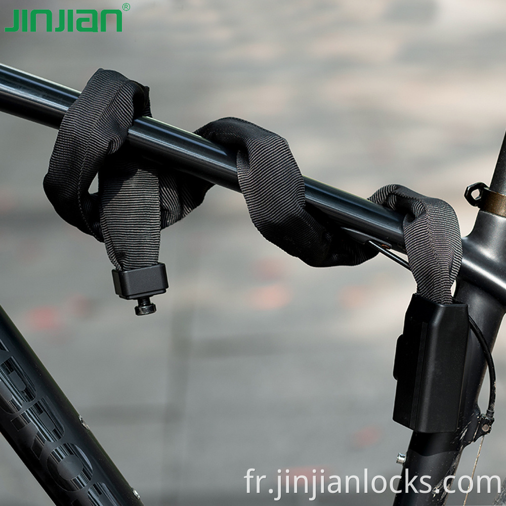 Jinjian 708 8 mm dia 1 m de longueur anti-vol Lock de serrure de verrouillage de vélo